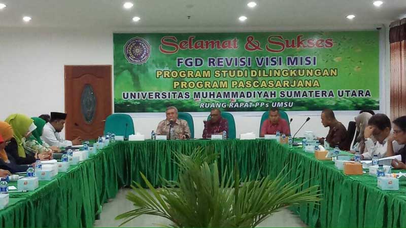 Pascasarjana UMSU Gelar FGD Revisi Visi & Misi Prodi